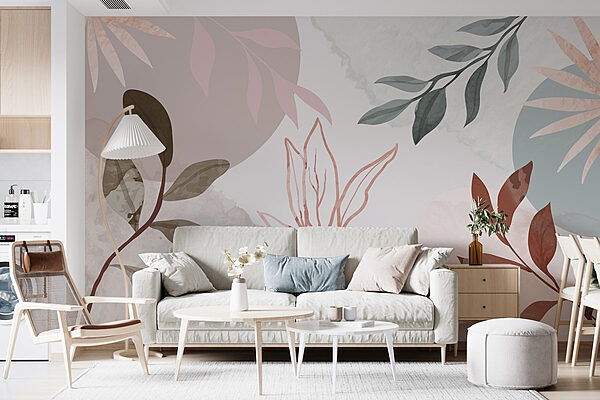 Von der Natur inspiriertes abstraktes Blattdesign Fototapeten Von der Natur inspiriertes abstraktes Blattdesign