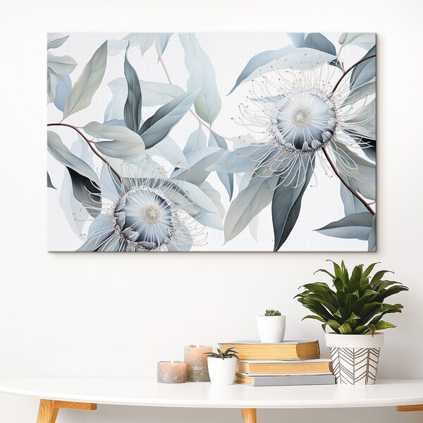 Wandbilder Zarte Blüten zwischen zartem Laub