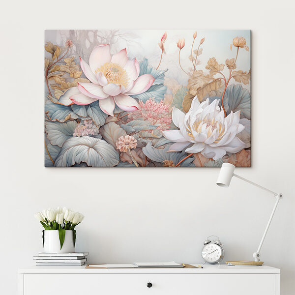 Malerei von Blumen und Blättern Wandbilder Malerei von Blumen und Blättern