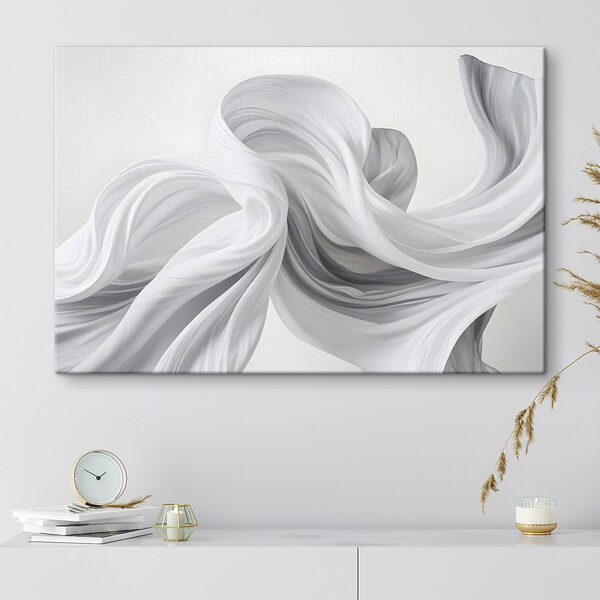 Wandbilder Weißer Stoff in der Luft