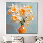 Wandbilder Gelbe und weiße Blumen in einer Vase