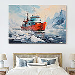 Wandbilder Gemälde eines Schiffes auf dem Wasser