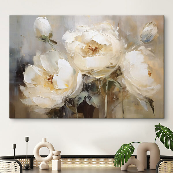Wandbilder Wandbilder Malerei von weißen Blumen (Artikelnummer: s42752)