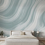Fototapeten Weiße und graue Wellenlinien