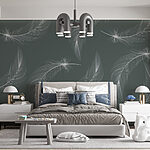 Fototapeten Muster aus weißen Federn