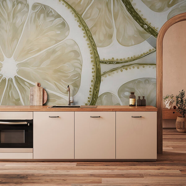 Fototapeten Frische Zitronenscheiben übereinander geschichtet