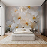 Fototapeten Gruppe von weißen Blumen