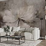 Fototapeten Gemälde einer weißen Blume