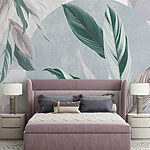 Fototapeten Die zarten Blattmuster der Natur tauchen auf