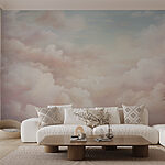 Fototapeten Bewölkter Himmel mit rosa Wolken