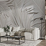 Fototapeten Weißes Papier mit ausgeschnittenen Blättern