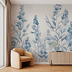 Fototapeten Malerei von Blumen und Blättern