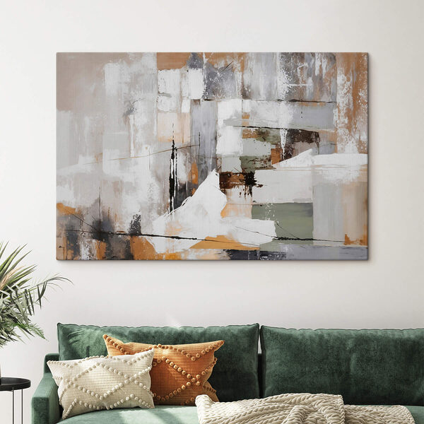 Bemalung einer weißen und braunen Wand Wandbilder Bemalung einer weißen und braunen Wand