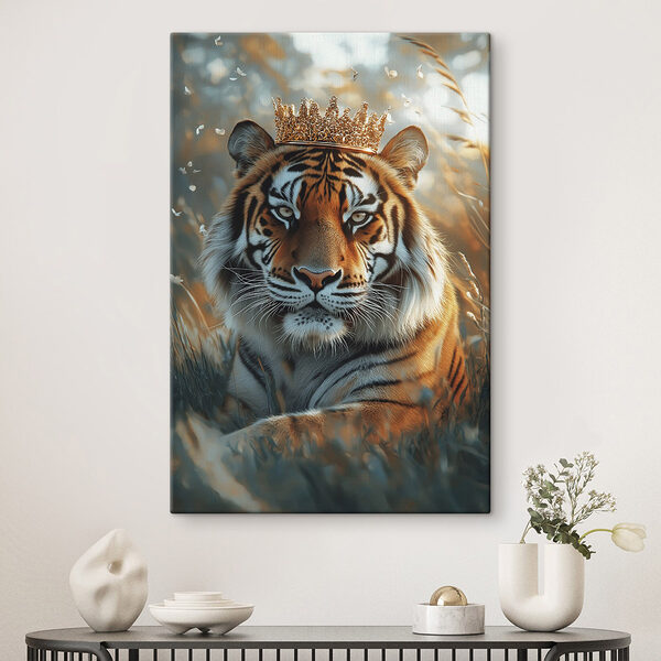 Tiger mit Krone Wandbilder Tiger mit Krone
