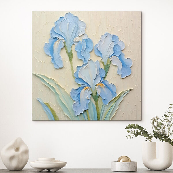 Gemälde mit Blumen an einer Wand Wandbilder Gemälde mit Blumen an einer Wand