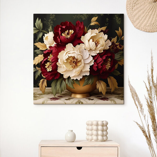 Vase mit Blumen auf einem Tisch Wandbilder Vase mit Blumen auf einem Tisch