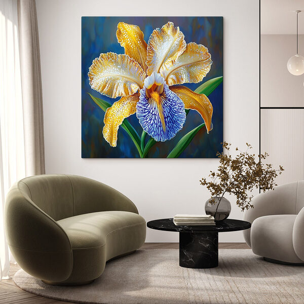 Gelbe und blaue Blume Wandbilder Gelbe und blaue Blume