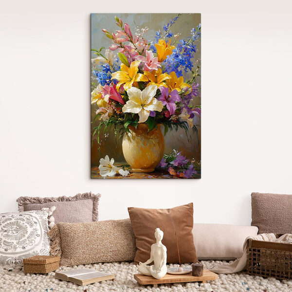 Gemälde von Blumen in einer Vase Wandbilder Gemälde von Blumen in einer Vase