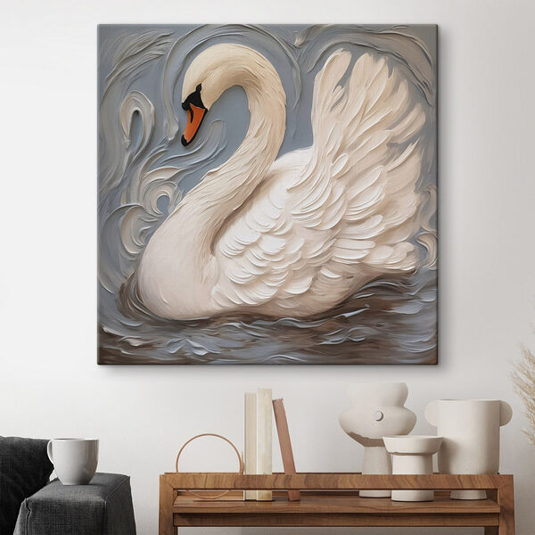 Weißer Schwan mit schwarzem Schnabel Wandbilder Weißer Schwan mit schwarzem Schnabel