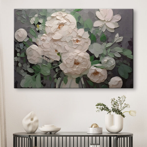 Malerei von weißen Blumen Wandbilder Malerei von weißen Blumen