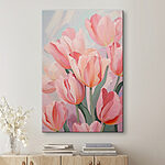 Wandbilder Zartrosa Tulpen in sanften Farbtönen