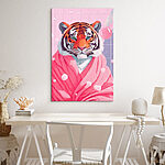 Wandbilder Tiger im rosa Gewand