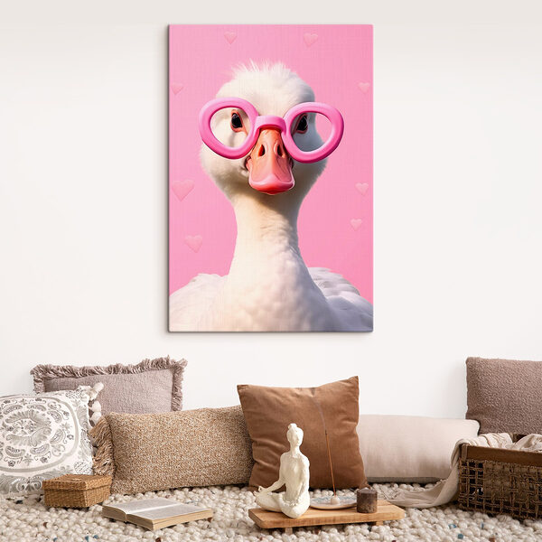Ente mit rosa Brille Wandbilder Ente mit rosa Brille