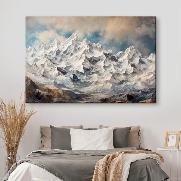 Bergkette mit Schnee Wandbilder Bergkette mit Schnee