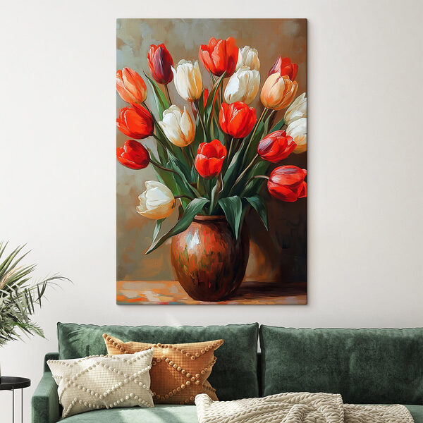 Gemälde von Blumen in einer Vase Wandbilder Gemälde von Blumen in einer Vase