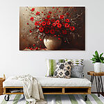 Wandbilder Vase mit roten Blumen