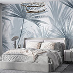 Fototapeten Zarte Blätter in weichem Licht