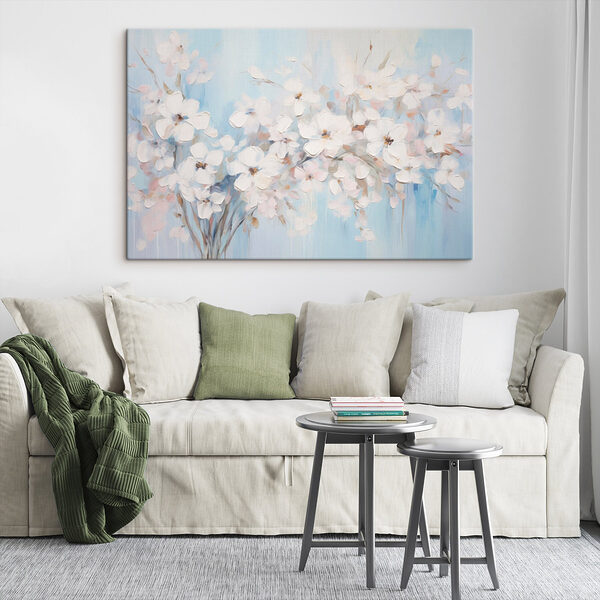 Malerei von weißen Blumen Wandbilder Malerei von weißen Blumen