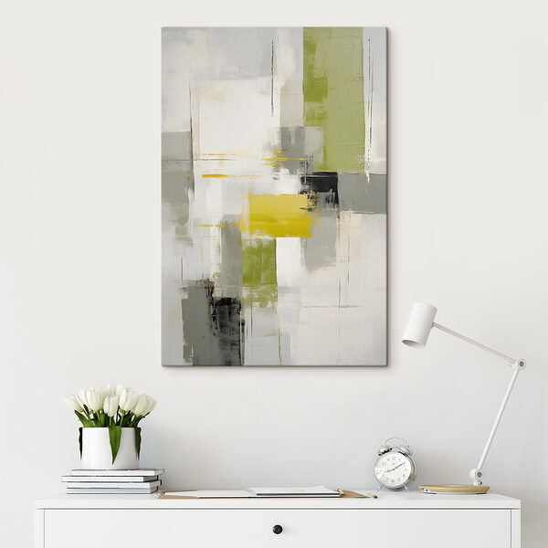 Malerei einer grauen und gelben Kunst Wandbilder Malerei einer grauen und gelben Kunst