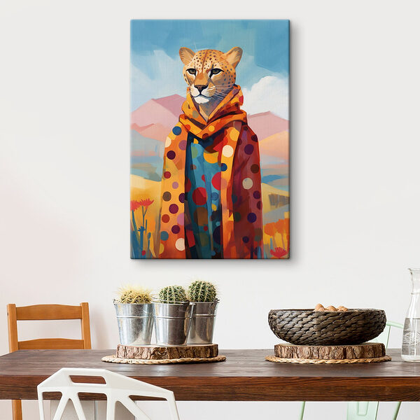 Gepard mit Kopftuch Wandbilder Gepard mit Kopftuch