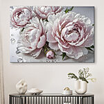 Wandbilder Gruppe von rosa Blumen