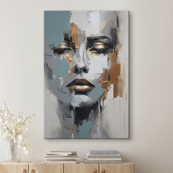 Wandbilder Gemälde eines Frauengesichts