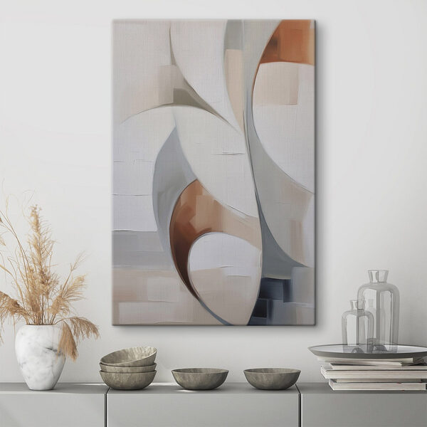 Wandbilder Weiße und braune Kunst