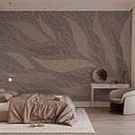 Fototapeten Braunes und weißes Muster