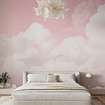 Fototapeten Rosa Himmel mit Wolken