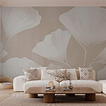 Fototapeten Zarte Blätter in sanften Tönen