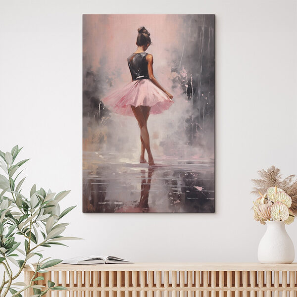 Gemälde einer Frau in einem rosa Tutu Wandbilder Gemälde einer Frau in einem rosa Tutu