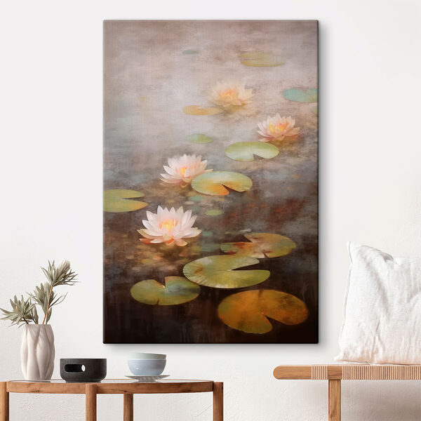 Seerosenblüten und Seerosenblätter Wandbilder Seerosenblüten und Seerosenblätter