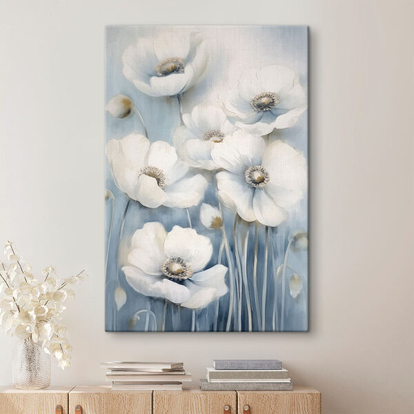 Malerei von weißen Blumen Wandbilder Malerei von weißen Blumen