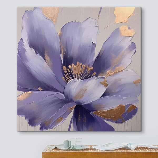 Gemälde einer lila Blume Wandbilder Gemälde einer lila Blume