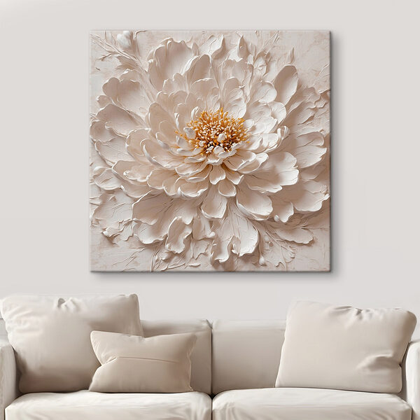 Atemberaubende florale Kunstfertigkeit in Weiß Wandbilder Atemberaubende florale Kunstfertigkeit in Weiß