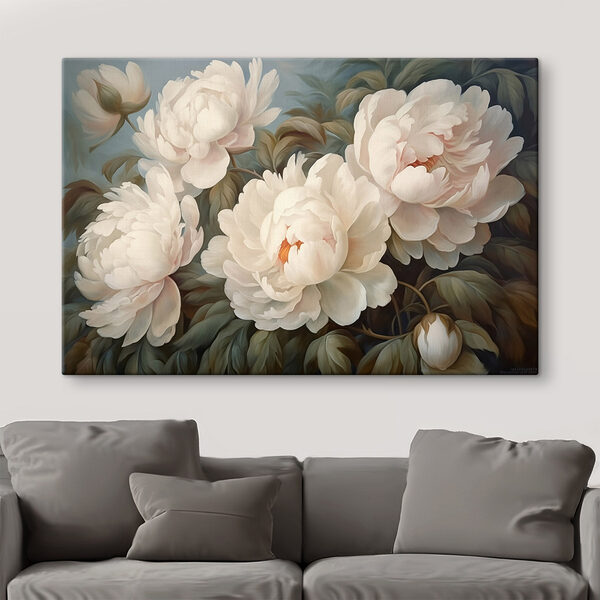 Malerei von weißen Blumen Wandbilder Malerei von weißen Blumen