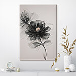 Wandbilder Schwarze und weiße Blume