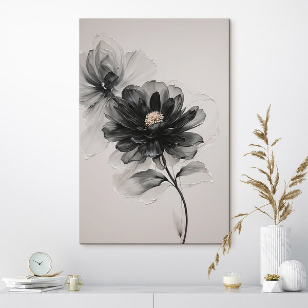 Schwarze und weiße Blume Wandbilder Schwarze und weiße Blume