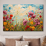 Wandbilder Malerei von Blumen und Gras
