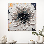 Wandbilder Weiße und schwarze Blume